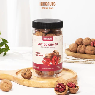 Hạt Óc Chó Đỏ Nguyên Vỏ Nhập Mỹ KINGNUTS 350g - Date luôn mới, giàu chất dinh dưỡng, tốt cho mẹ bầu