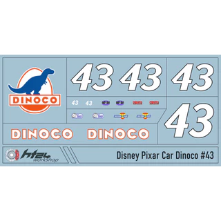 HT24workshop - Decal nước Disney Pixar Car Dinoco 1:64 (DARK TONE)