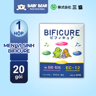 Men Vi Sinh Bificure - Bổ Sung Lợi Khuẩn, Giúp Tiêu Hoá Tốt, Ngăn Đầy Bụng, Tiêu Chảy, Táo Bón (Hộp 20 Gói)