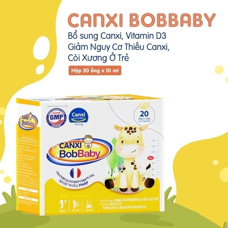 canxi bobbaby bổ sung canxi và D3 k2 hỗ trợ phát triển chiều cao cho bé