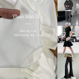 Vải Thun Hàn Dầy Lạnh,Mịn Co Dãn 4 Chiều