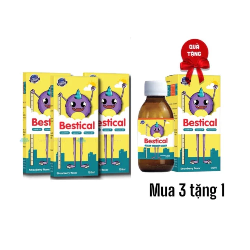 [Mua 3 tặng 1]Bestical Canxi sinh học 120ml -bổ sung canxi và vitamin d3k2 giúp bé tăng chiều cao tốt ưu