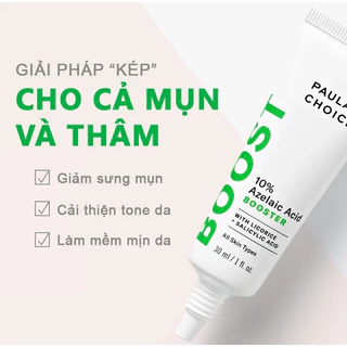 Gel Giảm Mụn, Giảm Sưng Tấy Mụn, Sáng Da và Làm Mờ Vết Thâm Paula's Choice 10% Azelaic Acid Booster 30ml