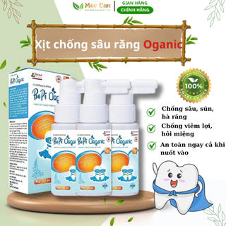 Xịt Chống Sâu Răng BaPi Organic-Cho bé từ 1 tuổi làm sạch mảng bám ố vàng,bảo vệ men răng,vị nho