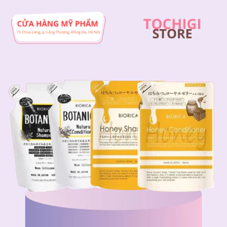 Dầu gội/ Dầu Xả Hatomugi Biorica Botanical Táo Đen/Mật Ong Nhật Bản Giảm rụng tóc kích thích mọc tóc Gói 360ml/400ml