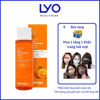 Toner Nước Hoa Hồng Sáng Da PrettySkin Vita C The Pure Jeju Tangerine Toner 250ml