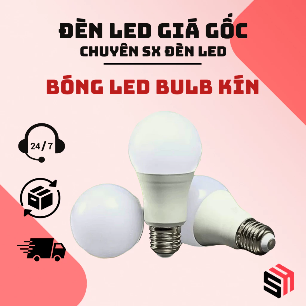 Bóng Led Búp Tròn 3W, 5W, 7W, 9W, Đèn Led Trang Trí Ngoài Trời Chống Nước