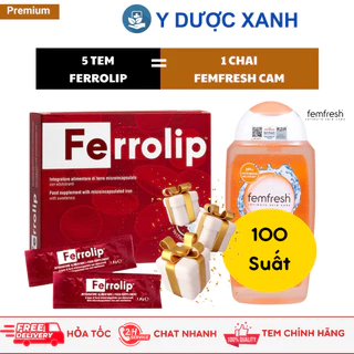 Mua [Chính Hãng] Sắt sinh học FERROLIP, 20 gói, Bổ sung sắt cho bà bầu, người thiếu máu - Y Dược Xanh