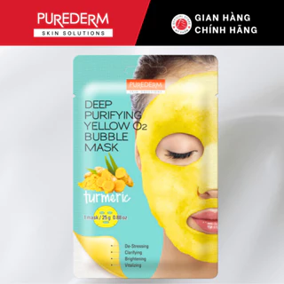 Purederm Mặt nạ sủi bọt chiết xuất nghệ làm sạch da