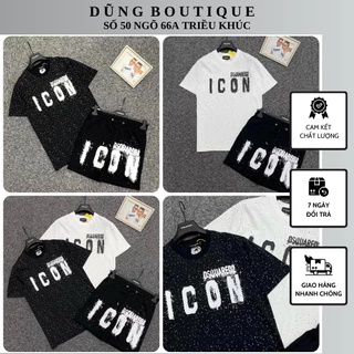 Bộ Hè Nam ICON Chữ In Siêu Hot- Bộ Cộc Nam Chất Cotton Cực Mát