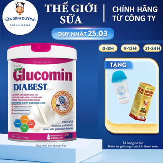 Sữa tiểu đường Glucomin Diabetes 900g, Sữa dành cho người tiểu đường, mỡ máu, đái tháo đường, tim mạch