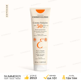 Kem chống nắng EMBRYOLISSE CREME SOLAIRE SUN CREAM SPF50+ PA++++ 100ML
