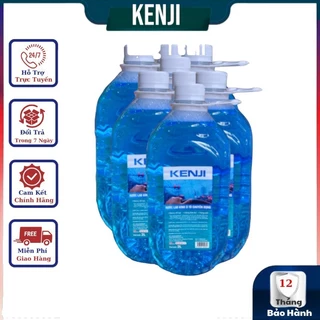 Combo 8 can nước rửa kính oto KENJI can 2L chính hãng tặng 1 can, chống bám bụi, làm mềm cần gạt