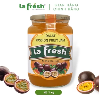 Mứt trái cây Lafresh, mứt Chanh dây hủ thủy tinh 1Kg, nguyên liệu làm bánh