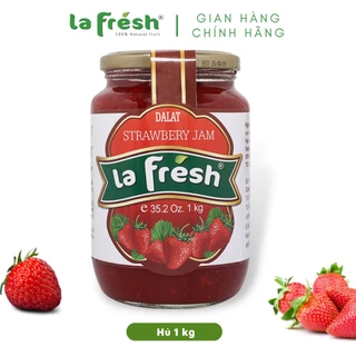 Mứt trái cây Lafresh, mứt Dâu tây hủ thủy tinh 1Kg, nguyên liệu làm bánh