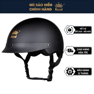 Mũ Bảo Hiểm Nửa Đầu Hợp Nam Nữ Royal M162 Chính Hãng Bảo Hành 12 Tháng, Nón Bảo Hiểm 1/2 Thời Trang