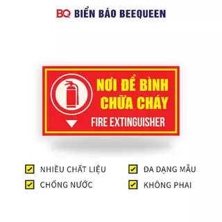 Biển báo NƠI ĐỂ BÌNH CHỮA CHÁY 15x30cm - Biển báo Beequeen