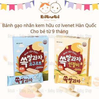 Bánh gạo nhân kem hữu cơ Ivenet Hàn Quốc cho bé ăn dặm - Bituti Shop