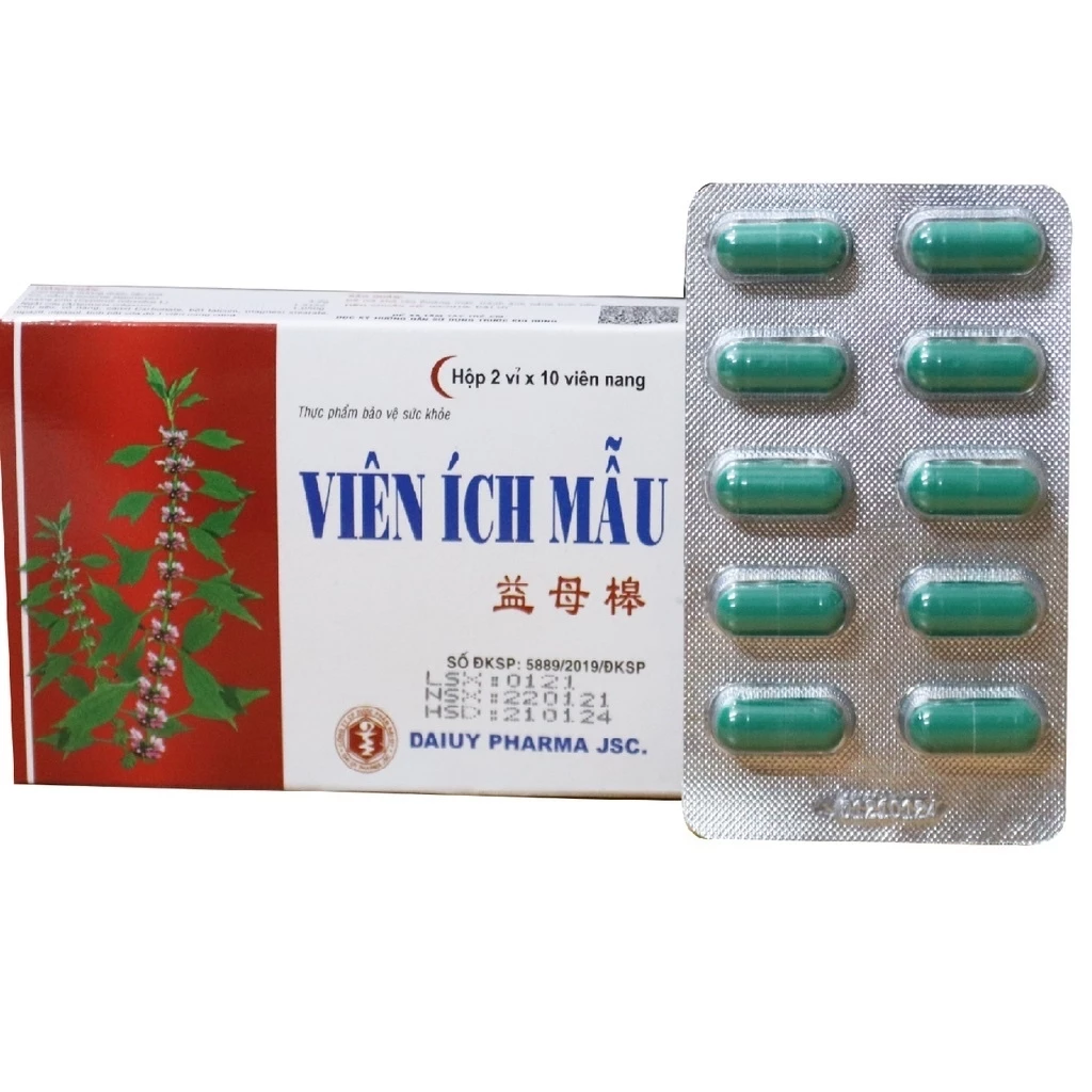 CAO ÍCH MẪU VIÊN - Đại Uy-hộp 20 viên - giúp bổ huyết , điều kinh,điều hòa kinh nguyệt