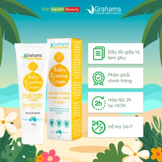 Kem bôi chàm sữa cho bé Baby Eczema Cream Grahams Natural Baby 75g giúp giảm mẩn ngứa, hăm tã, dưỡng ẩm da