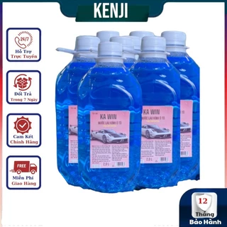 Combo 8 can nước rửa kính oto KAWIN 2L chính hãng, đổ trực tiếp phù hợp với mọi loại xe hơi