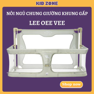 [TẶNG MÀN] Nôi ngủ chung giường khung gấp gọn cao cấp cho bé 0 đến 3 tuổi LEEOEEVEE và Nôi gấp chung giường to rộng