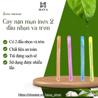 Que nặn mụn, kim nặn mụn, cây lấy mụn 12cm HAVA SHOPPPP