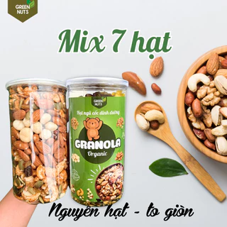 Granola siêu hạt 7 loại hạt mix siêu to siêu giòn nướng mật ong rừng 500g