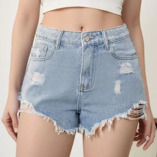 Quần Short Nữ , Quần Đùi Jeans Nữ Rách Tua Rua Sexy Cá Tính Siêu Cute L12