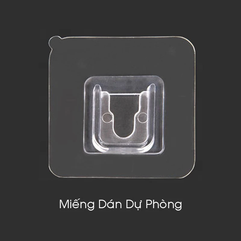 Miếng dán nhựa tường chữ U thay thế cho kệ nhựa, móc dán dự phòng siêu chắc.