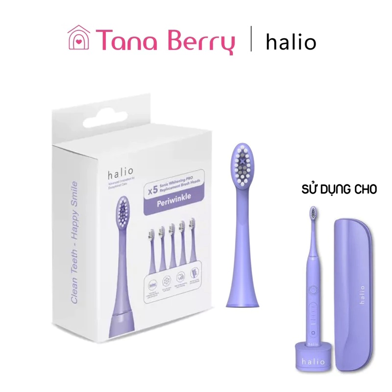 Lẻ 1 Đầu bàn chải điện Halio Sonic Whitening Toothbrush Pro màu Periwinkle