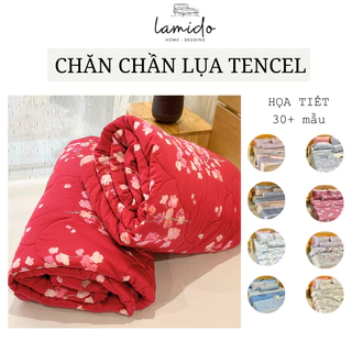 Chăn lụa tencel LAMIDO chần bông cao cấp, chăn hè mềm mịn 2m*2m2