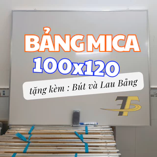 Bảng mica trắng viết bút lông 100 x 120cm - Tặng bút lông & lau bảng