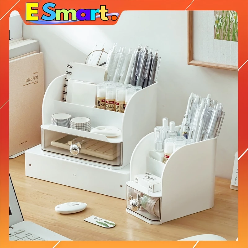 Tủ Đựng Đồ Đa Năng Để Bàn Hình Thỏ Cao Cấp - Kệ Đựng Đồ Mini Decor Bàn Học, Bàn Làm Việc Tặng Kèm Sticker Dán Đáng Yêu
