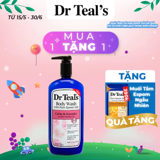 Sữa Tắm Dr Teal's Mỹ 710ml Tinh Dầu Hoa Hồng - Cam - Dầu Dừa Mang Cảm Giác Thư Thái, Làm Sáng Da Và Căng Mịn