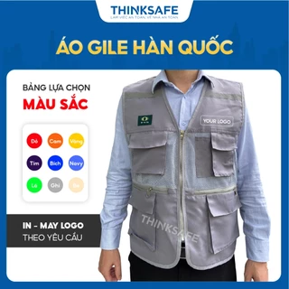 Áo phản quang áo gile bảo hộ phản quảng lưới, siêu thoáng mát dùng cho kỹ sư công nhân - THINKSAFE