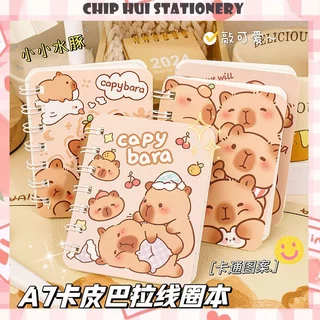 Lò xo A7 CAPYBARA cute, giấy trơn 80 tờ (160 trang) dày dặn