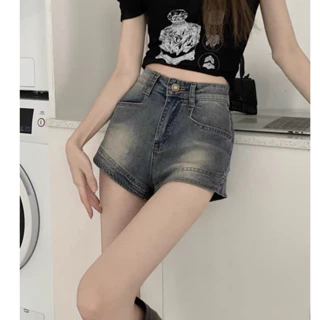 Quần Short Jeans Nữ , Quần Đùi Nữ Chất Liệu Denim Màu Cực Dễ Phối Đồ L19