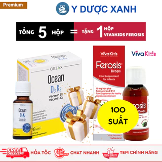 Mua [Chính Hãng] OCEAN D3 K2 20ml, Vitamin D3 K2 cho bé, trẻ em - Y Dược Xanh