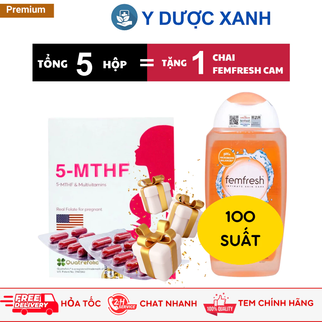 Mua [Chính Hãng] Viên uống của Mỹ 5-MTHF 30 viên, Bổ sung các vitamin và khoáng chất cho bầu - Y Dược Xanh