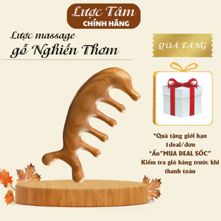 Lược gỗ massage mặt nghiến thơm cá heo đa năng cao cấp giúp thon gọn mặt giảm căng thẳng