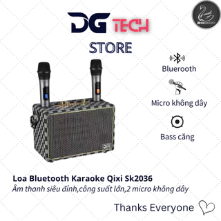 Loa Bluetooth Karaoke SK2036 Bản Cao Cấp Nhất Kèm 2 Micro Không Dây Âm Thanh Siêu Hay Nghe Nhạc Bass Căng 2GOOD