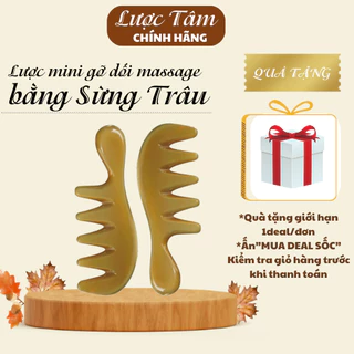 Lược chải tóc massage bằng sừng có chuôi cao cấp giúp tóc giảm gãy rụng, giải tỏa mệt mỏi