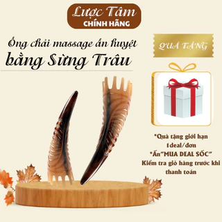 Lược sừng ống nguyên khối gội đầu cực thích - lược sừng chải đầu dưỡng sinh massage da đầu