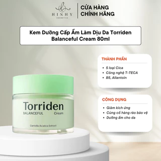 Kem Dưỡng Cấp Ẩm Làm Dịu Da Torriden Balanceful Cream 80ml