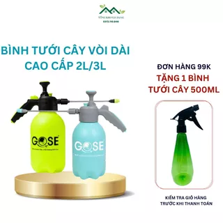 Bình tưới cây GOSE cao cấp vòi dài 2l/3l xịt phun dung dịch làm vườn