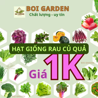 [Deal 1k] 200hạt Hạt giống RAU / cải bẹ xanh / rau muống / rau dền / tần ô / mồng tơi / cải ngồng / cải ngọt / bẹ dưa