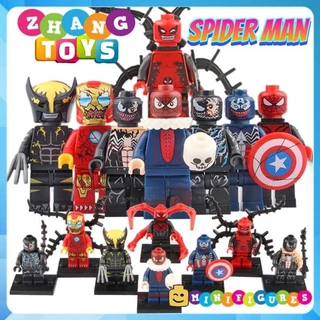 Đồ chơi Xếp hình Symbiote Iron Man - Venom - Wolverine - Spider Man - Deadpool Minifigures WM6044