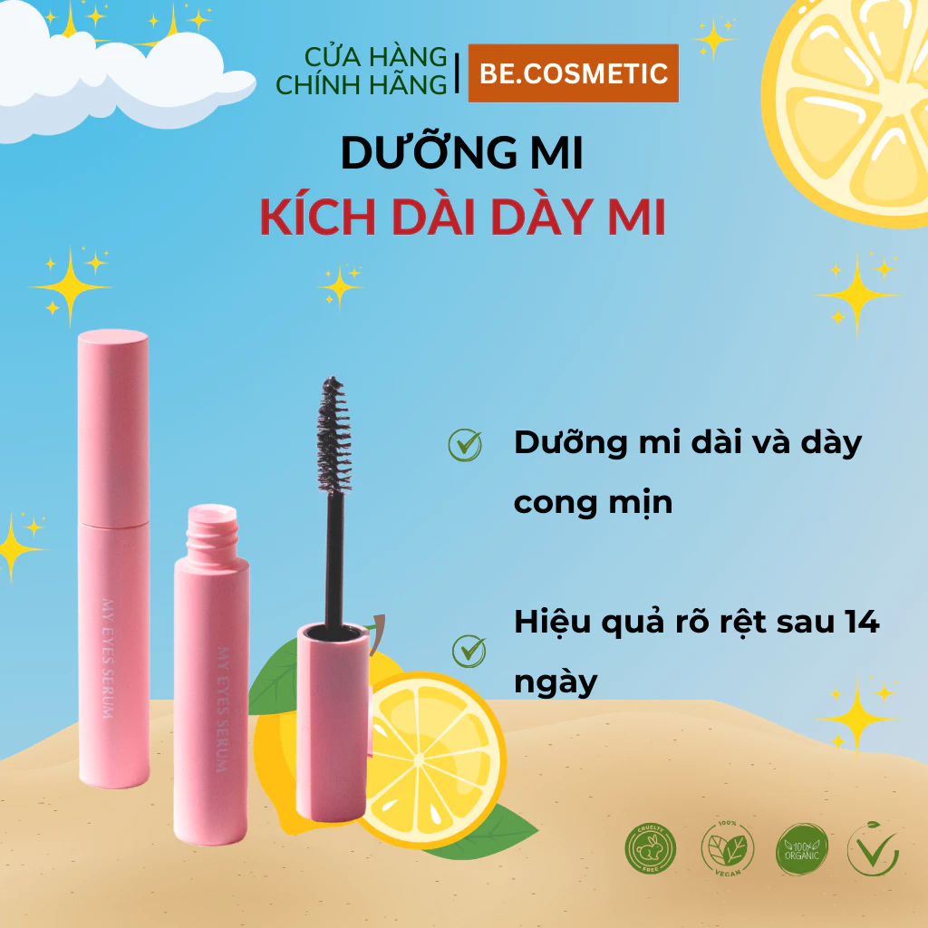 Mascara Dưỡng Mi Dài, Serum Dưỡng Mi, Chuốt Mi, Tinh Chất Kích Thích Mọc Lông Mi Dài Dày Cong Tự Nhiên Ngăn Rụng Mi 5ml