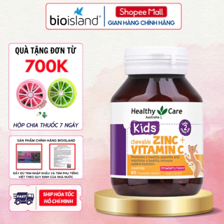 Viên Nhai Bố Sung Kẽm Ostelin Zinc Vitamin C 60 viên giúp tăng sức đề kháng, hỗ trợ sự phát triển cho bé